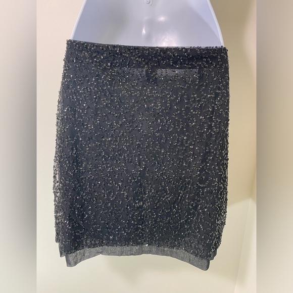H&M Black and White Fully Beaded Mini Skirt, Size S- NWOT - Picture 5 of 7